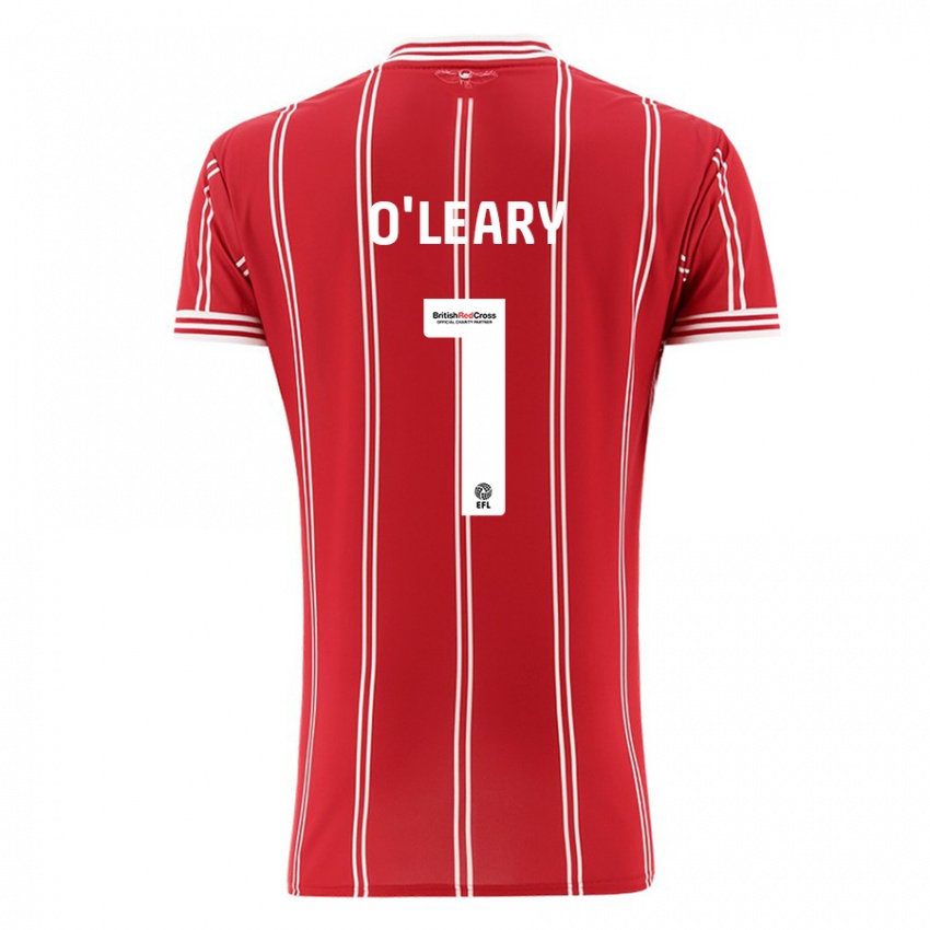 Bambino Maglia Max O'leary #1 Rosso Kit Gara Home 2023/24 Maglietta