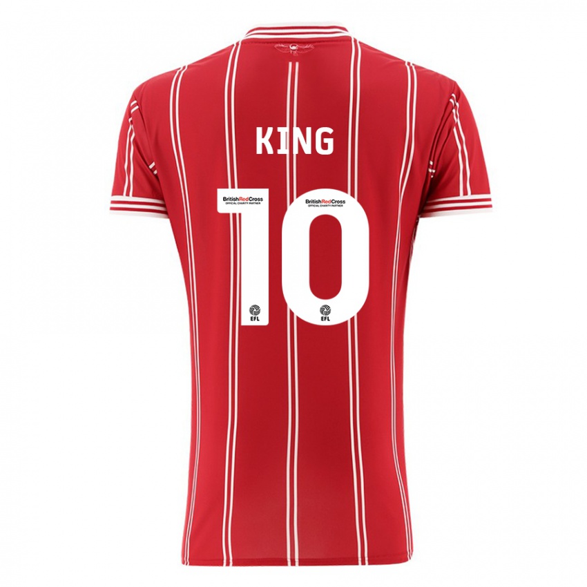 Bambino Maglia Andy King #10 Rosso Kit Gara Home 2023/24 Maglietta