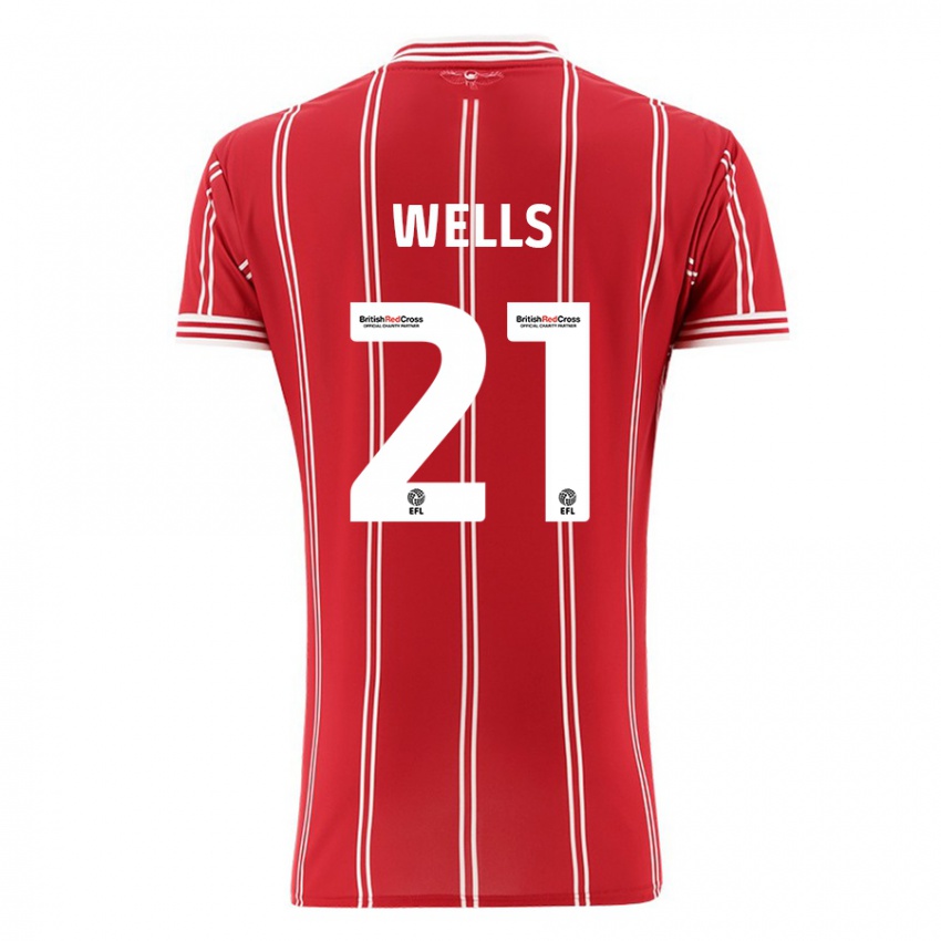 Bambino Maglia Nahki Wells #21 Rosso Kit Gara Home 2023/24 Maglietta