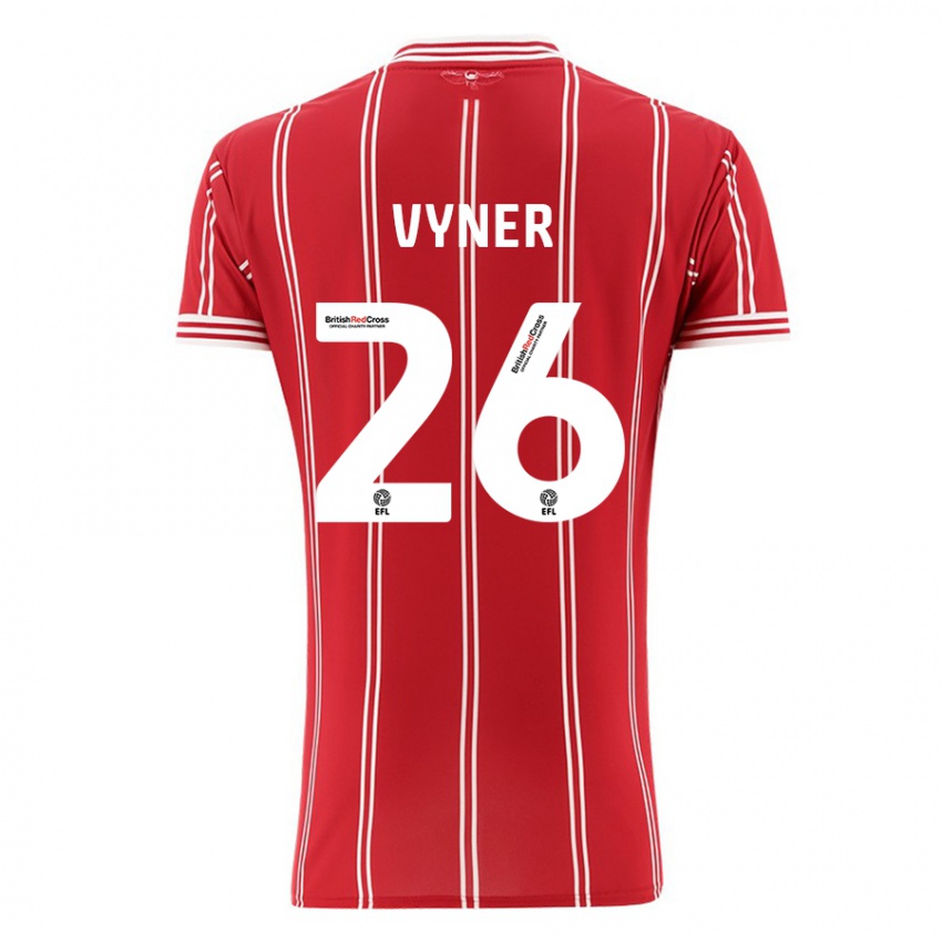 Bambino Maglia Zak Vyner #26 Rosso Kit Gara Home 2023/24 Maglietta