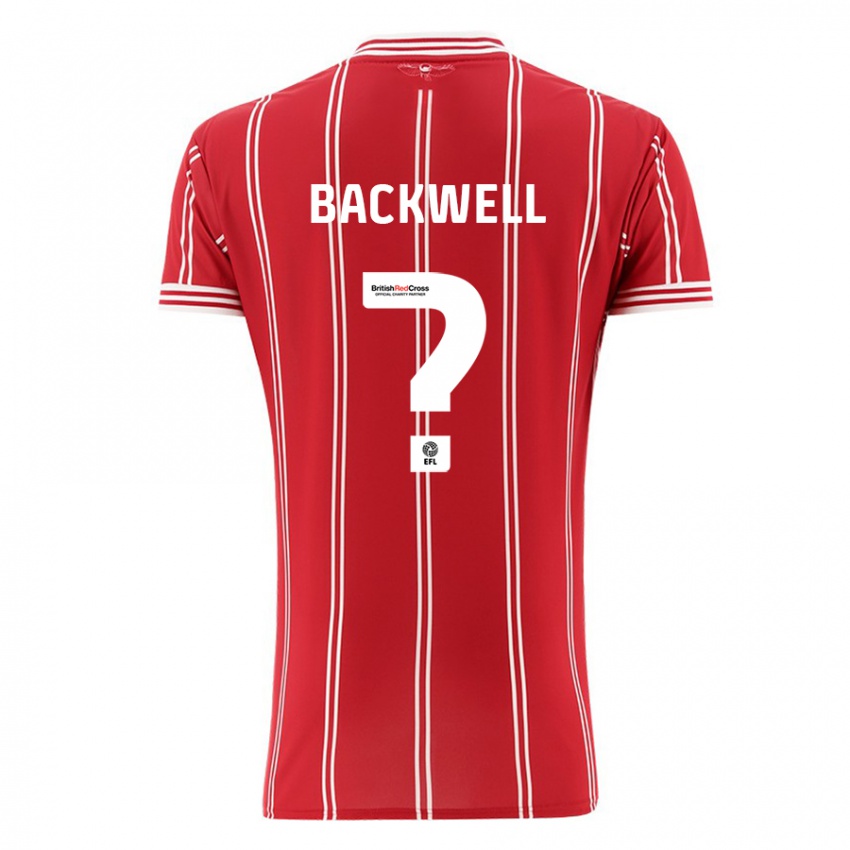 Bambino Maglia Tommy Backwell #0 Rosso Kit Gara Home 2023/24 Maglietta