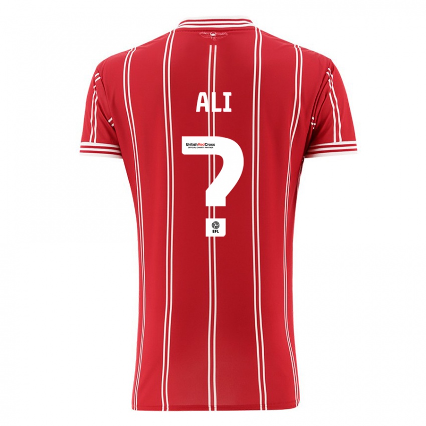 Bambino Maglia Zack Ali #0 Rosso Kit Gara Home 2023/24 Maglietta