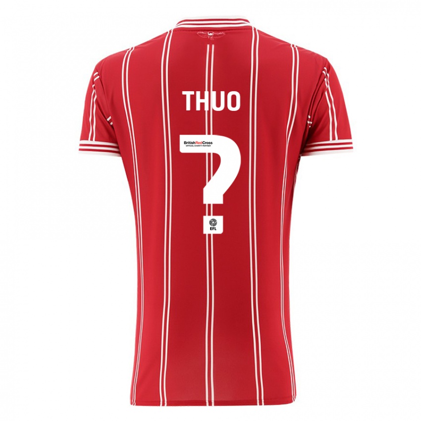 Bambino Maglia Mark Thuo #0 Rosso Kit Gara Home 2023/24 Maglietta