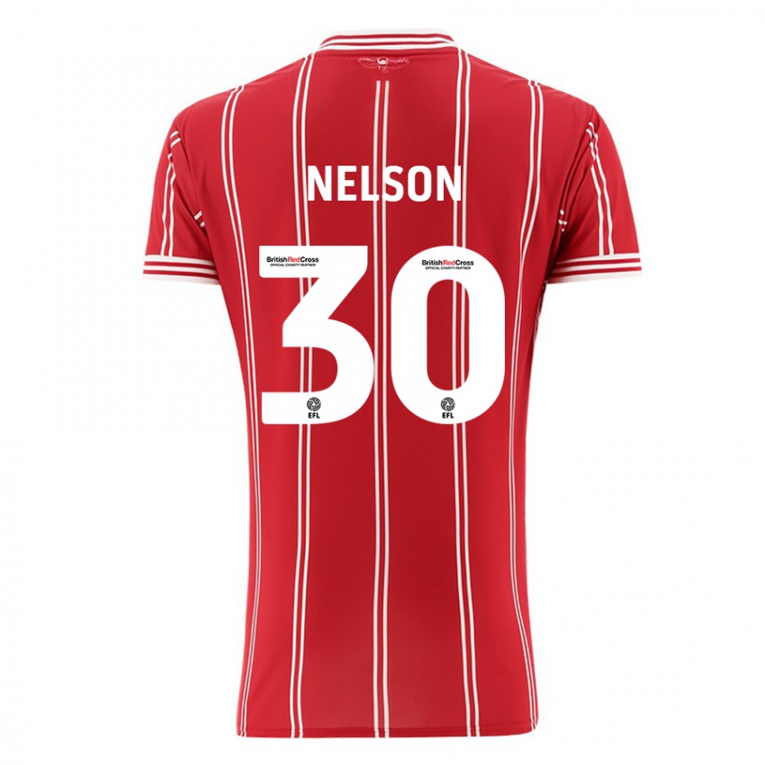 Bambino Maglia Raekwon Nelson #30 Rosso Kit Gara Home 2023/24 Maglietta