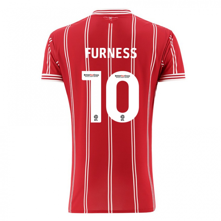 Bambino Maglia Rachel Furness #10 Rosso Kit Gara Home 2023/24 Maglietta