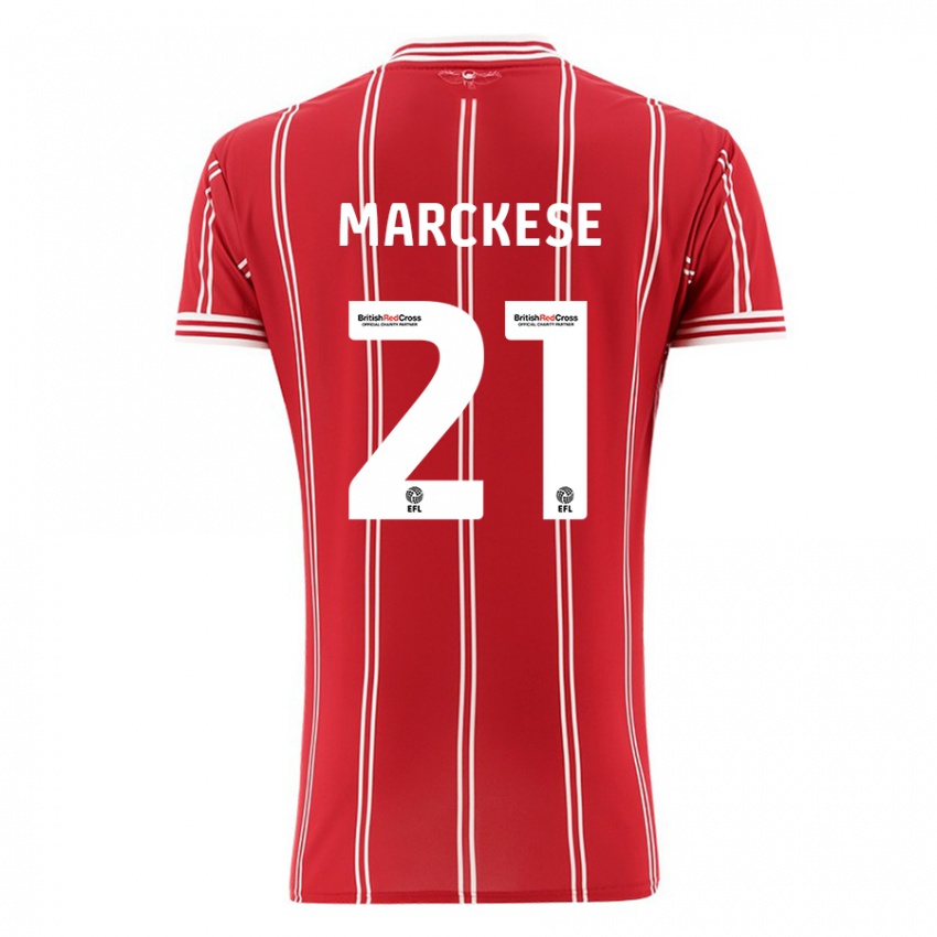 Bambino Maglia Kaylan Marckese #21 Rosso Kit Gara Home 2023/24 Maglietta