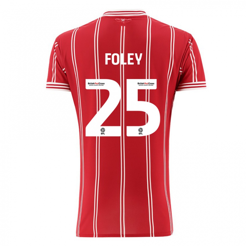 Bambino Maglia Erin Foley #25 Rosso Kit Gara Home 2023/24 Maglietta