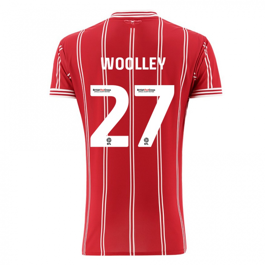 Bambino Maglia Jesse Woolley #27 Rosso Kit Gara Home 2023/24 Maglietta