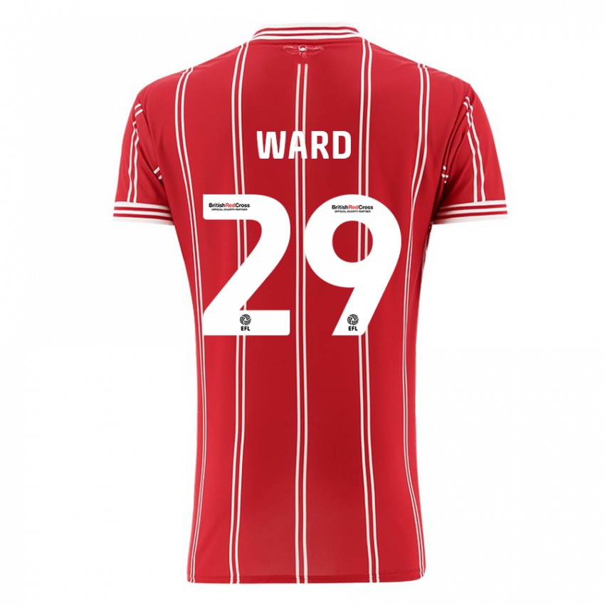 Bambino Maglia Mari Ward #29 Rosso Kit Gara Home 2023/24 Maglietta