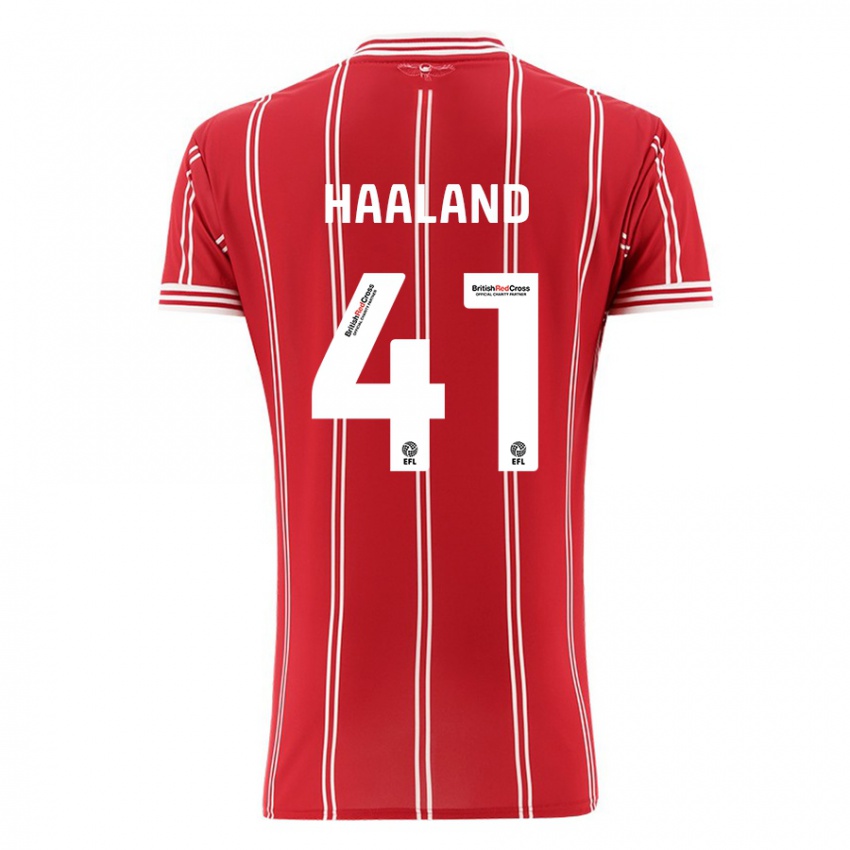 Bambino Maglia Benedicte Haaland #41 Rosso Kit Gara Home 2023/24 Maglietta