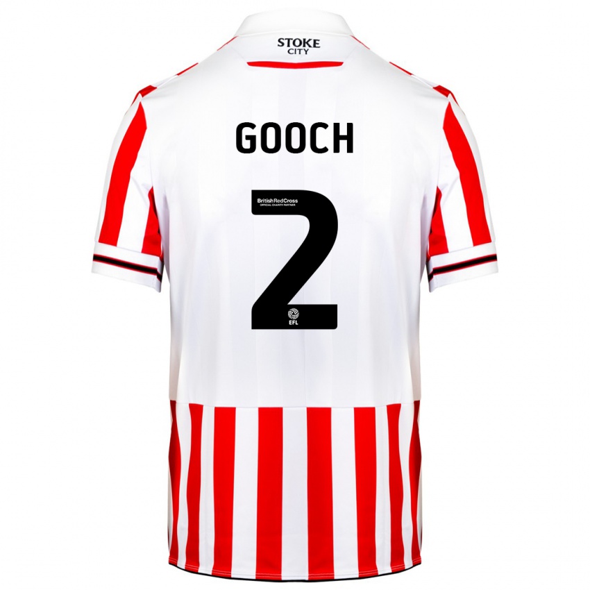 Bambino Maglia Lynden Gooch #2 Rosso Bianco Kit Gara Home 2023/24 Maglietta