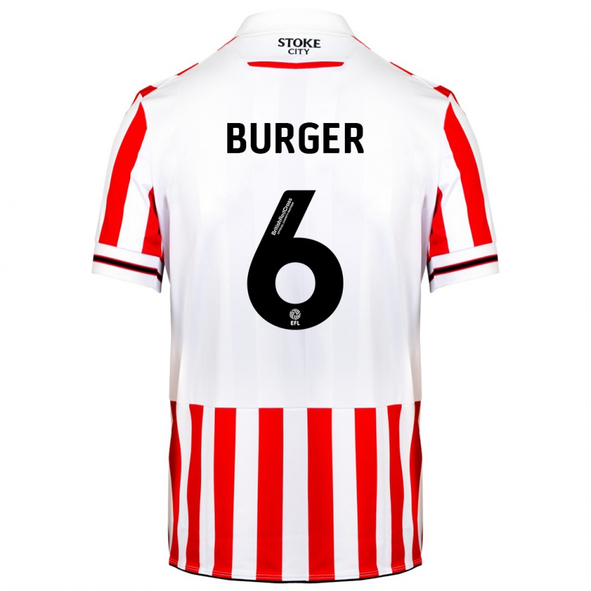 Bambino Maglia Wouter Burger #6 Rosso Bianco Kit Gara Home 2023/24 Maglietta