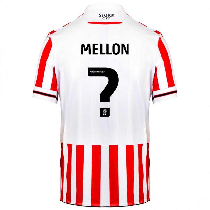 Bambino Maglia Luke Mellon #0 Rosso Bianco Kit Gara Home 2023/24 Maglietta