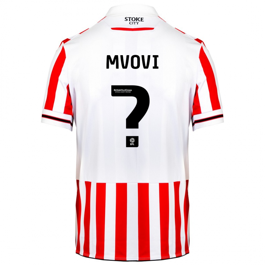 Bambino Maglia Joel Mvovi #0 Rosso Bianco Kit Gara Home 2023/24 Maglietta