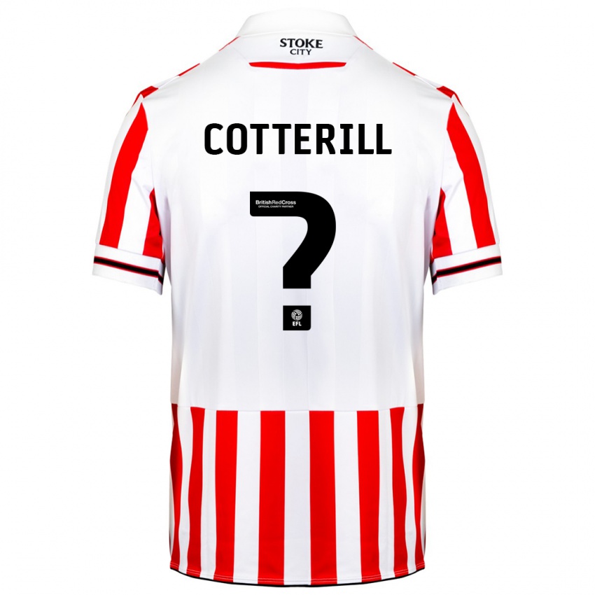 Bambino Maglia Alex Cotterill #0 Rosso Bianco Kit Gara Home 2023/24 Maglietta