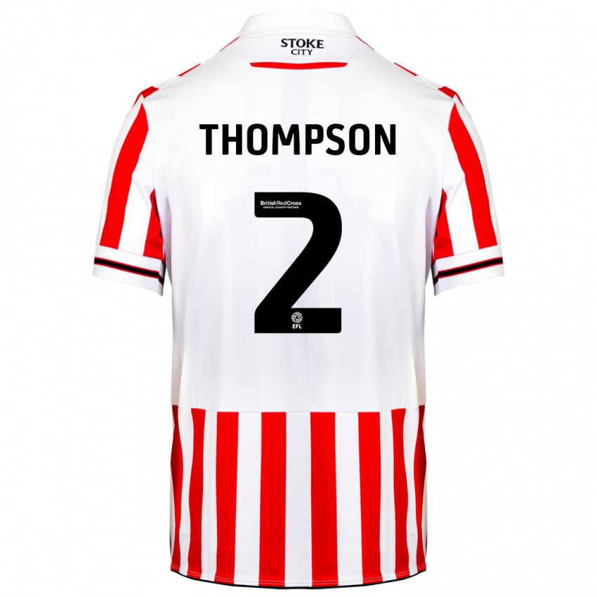 Bambino Maglia Sophie Thompson #2 Rosso Bianco Kit Gara Home 2023/24 Maglietta