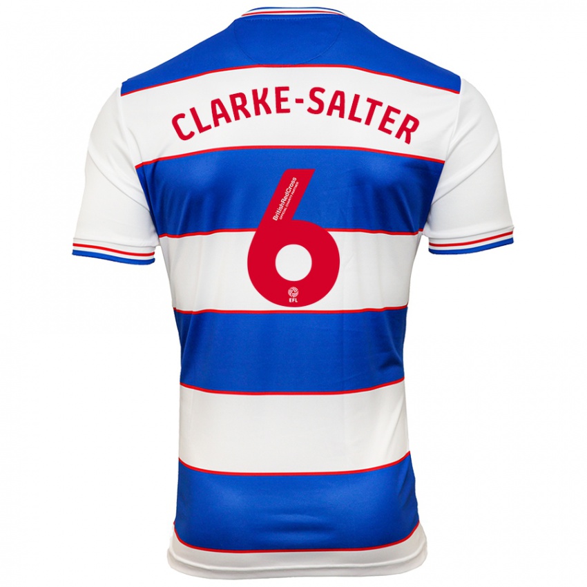 Bambino Maglia Jake Clarke-Salter #6 Bianco Blu Kit Gara Home 2023/24 Maglietta