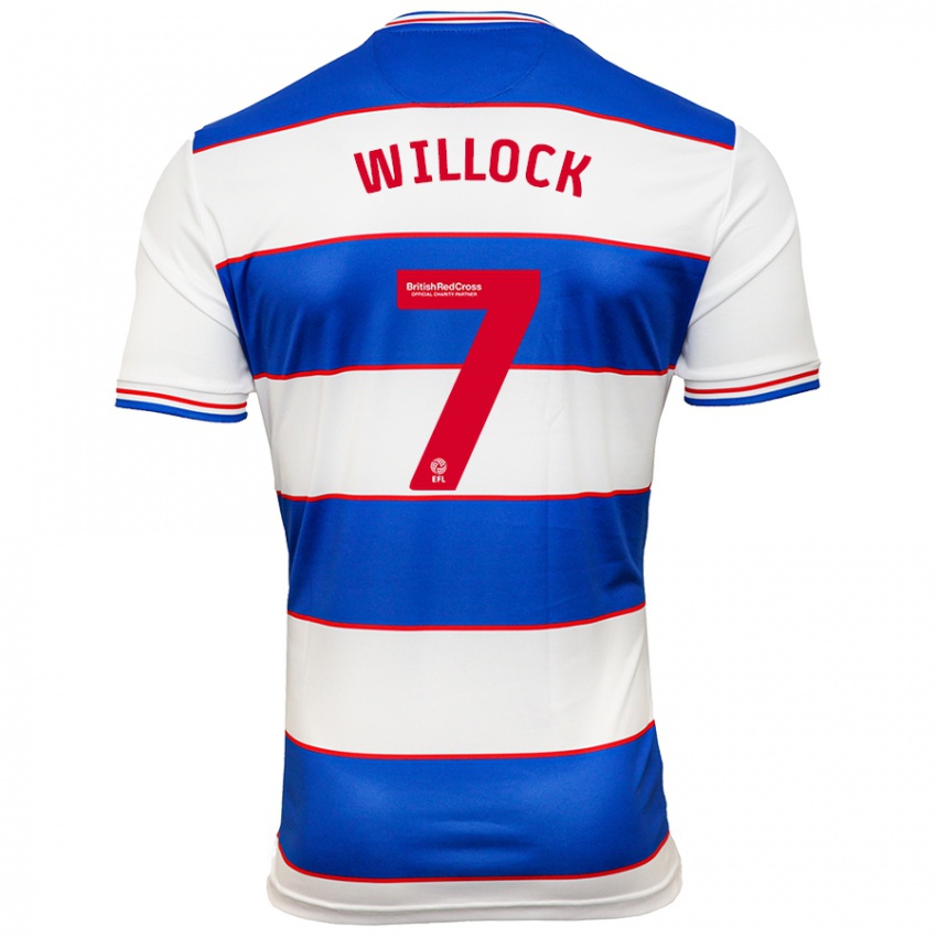 Bambino Maglia Chris Willock #7 Bianco Blu Kit Gara Home 2023/24 Maglietta