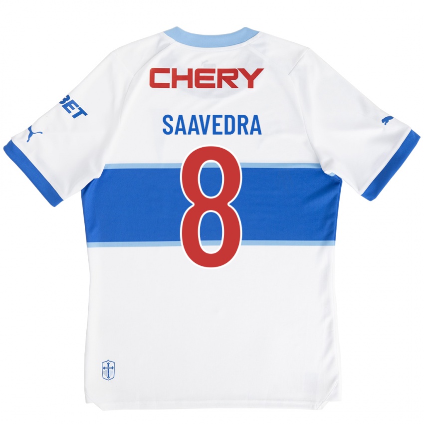 Bambino Maglia Ignacio Saavedra #8 Bianco Kit Gara Home 2023/24 Maglietta