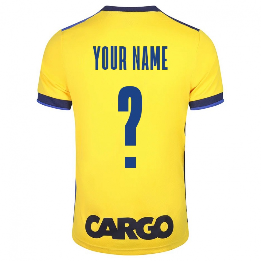 Bambino Maglia Il Tuo Nome #0 Giallo Kit Gara Home 2023/24 Maglietta