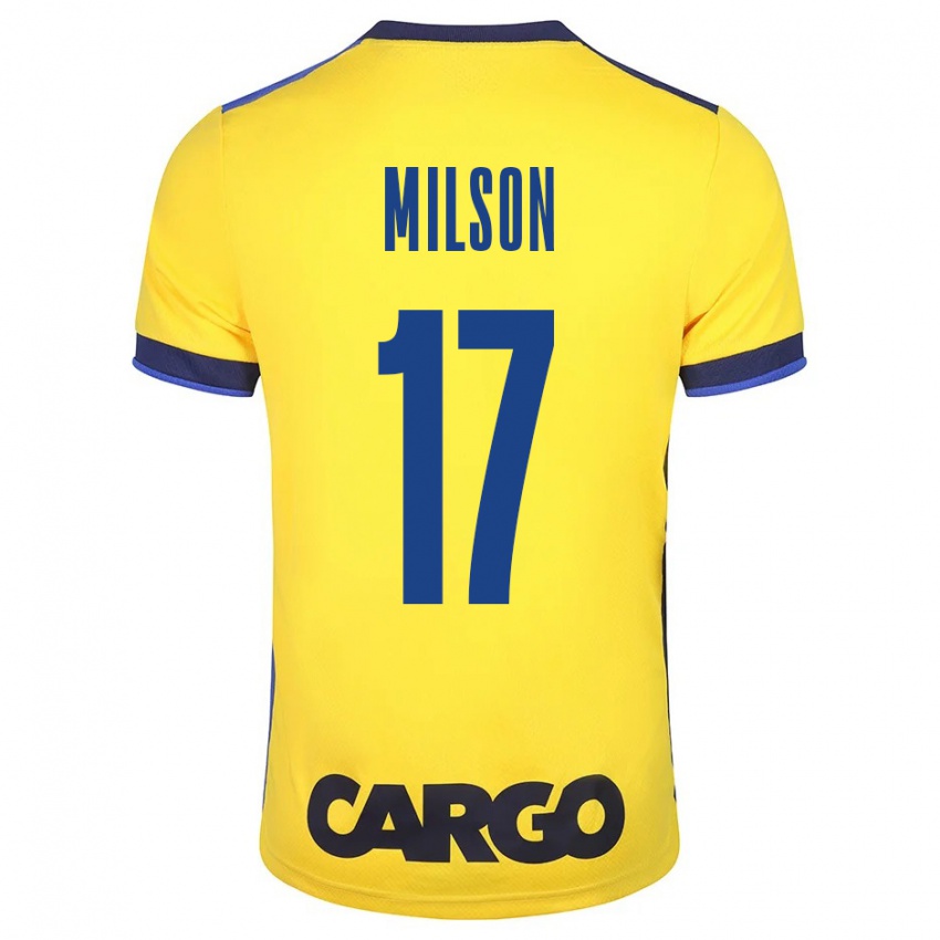 Bambino Maglia Milson #17 Giallo Kit Gara Home 2023/24 Maglietta