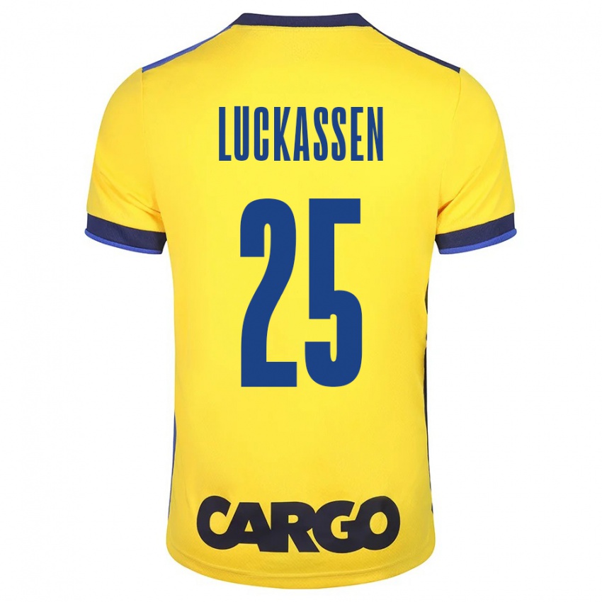 Bambino Maglia Derrick Luckassen #25 Giallo Kit Gara Home 2023/24 Maglietta