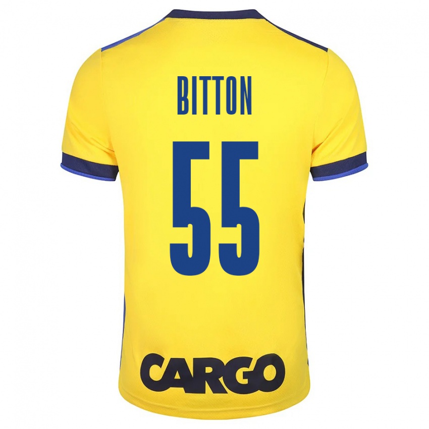 Bambino Maglia Nir Bitton #55 Giallo Kit Gara Home 2023/24 Maglietta