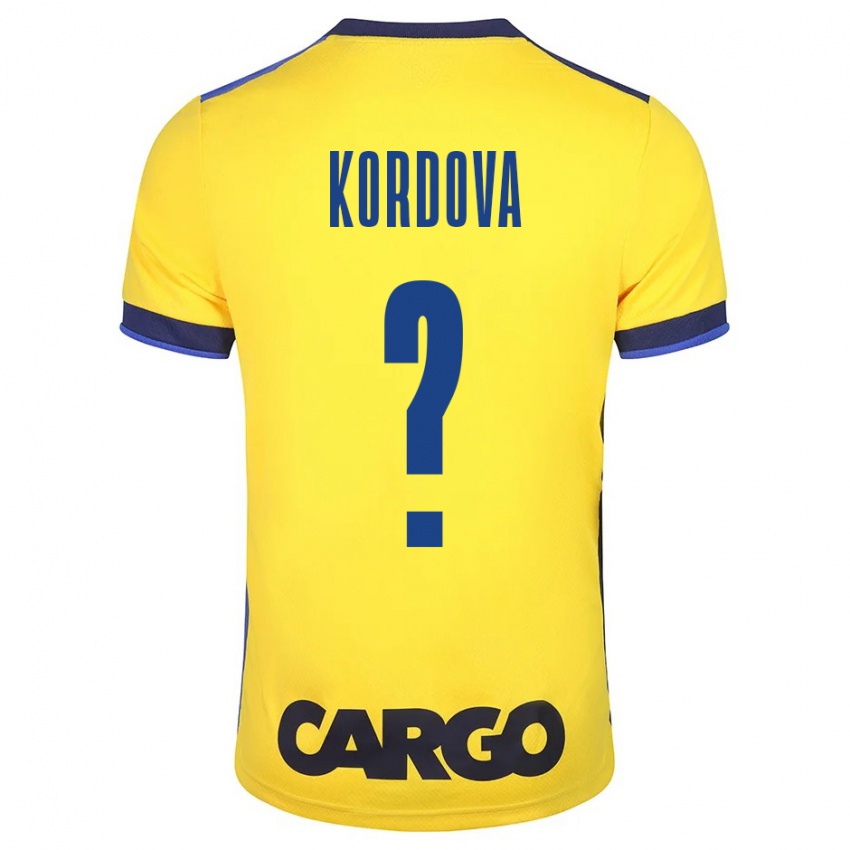 Bambino Maglia Adir Kordova #0 Giallo Kit Gara Home 2023/24 Maglietta