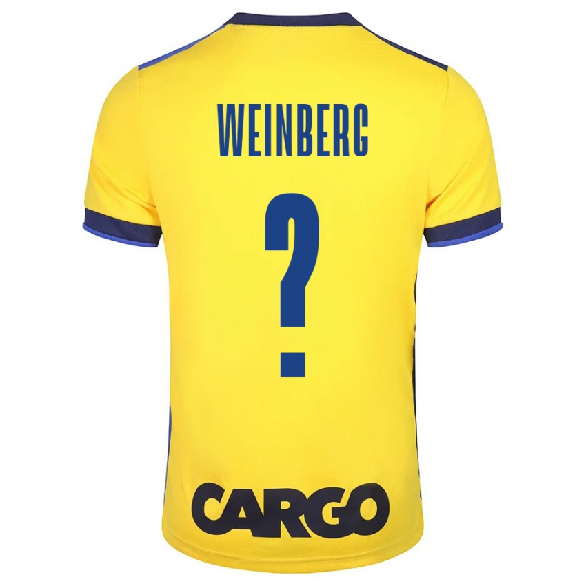 Bambino Maglia Idan Weinberg #0 Giallo Kit Gara Home 2023/24 Maglietta