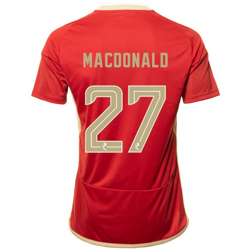 Bambino Maglia Angus Macdonald #27 Rosso Kit Gara Home 2023/24 Maglietta