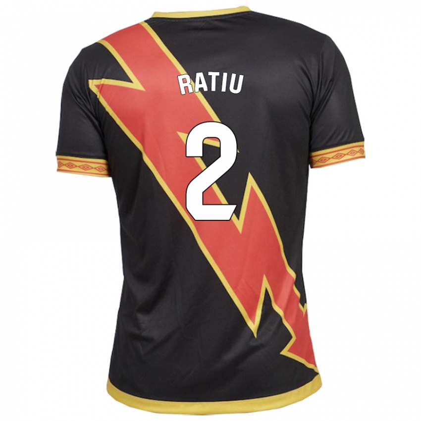 Bambino Maglia Andrei Rațiu #2 Nero Kit Gara Away 2023/24 Maglietta