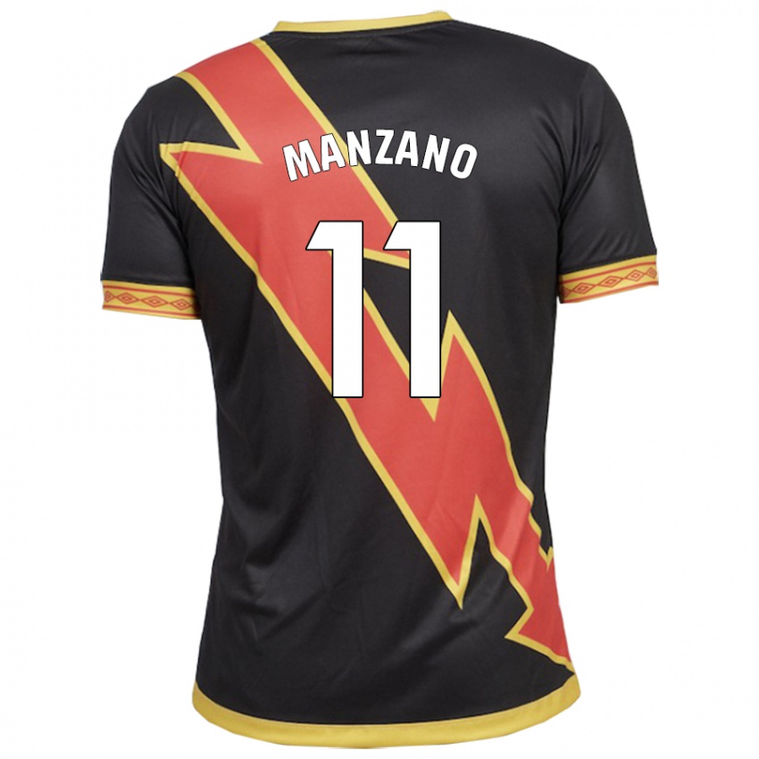 Bambino Maglia Sergio Manzano #11 Nero Kit Gara Away 2023/24 Maglietta