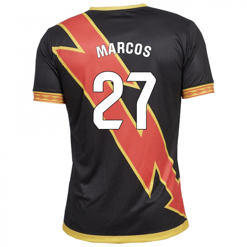 Bambino Maglia Álvaro Marcos #27 Nero Kit Gara Away 2023/24 Maglietta