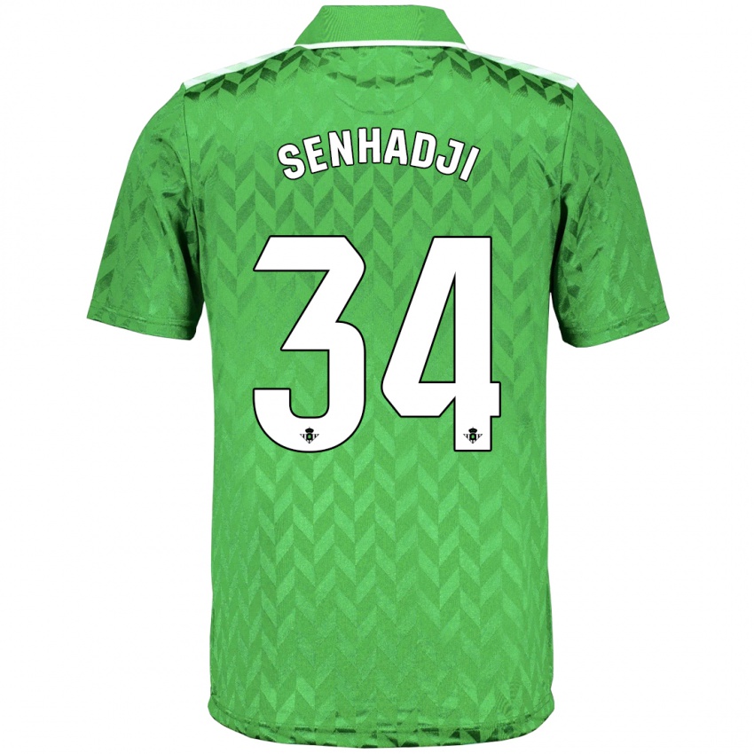 Bambino Maglia Yanis Senhadji #34 Verde Kit Gara Away 2023/24 Maglietta