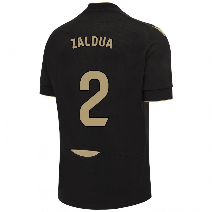 Bambino Maglia Joseba Zaldua #2 Nero Kit Gara Away 2023/24 Maglietta