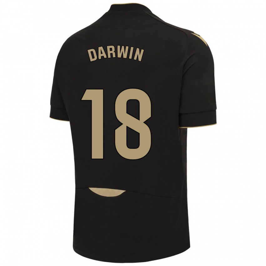 Bambino Maglia Darwin Machís #18 Nero Kit Gara Away 2023/24 Maglietta