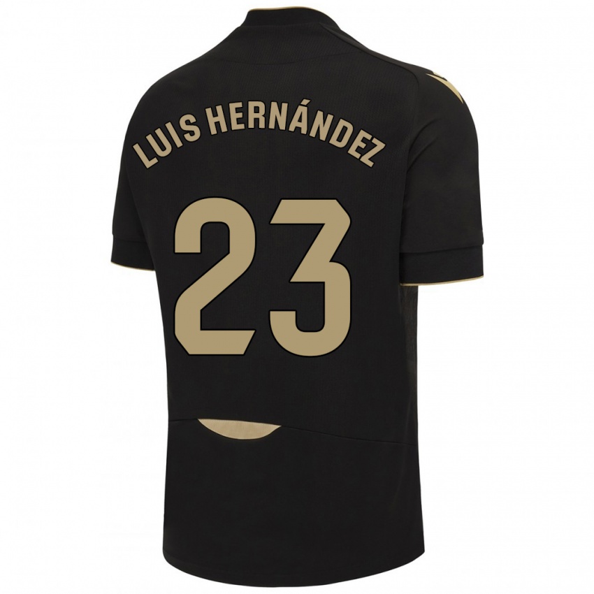 Bambino Maglia Luis Hernández #23 Nero Kit Gara Away 2023/24 Maglietta