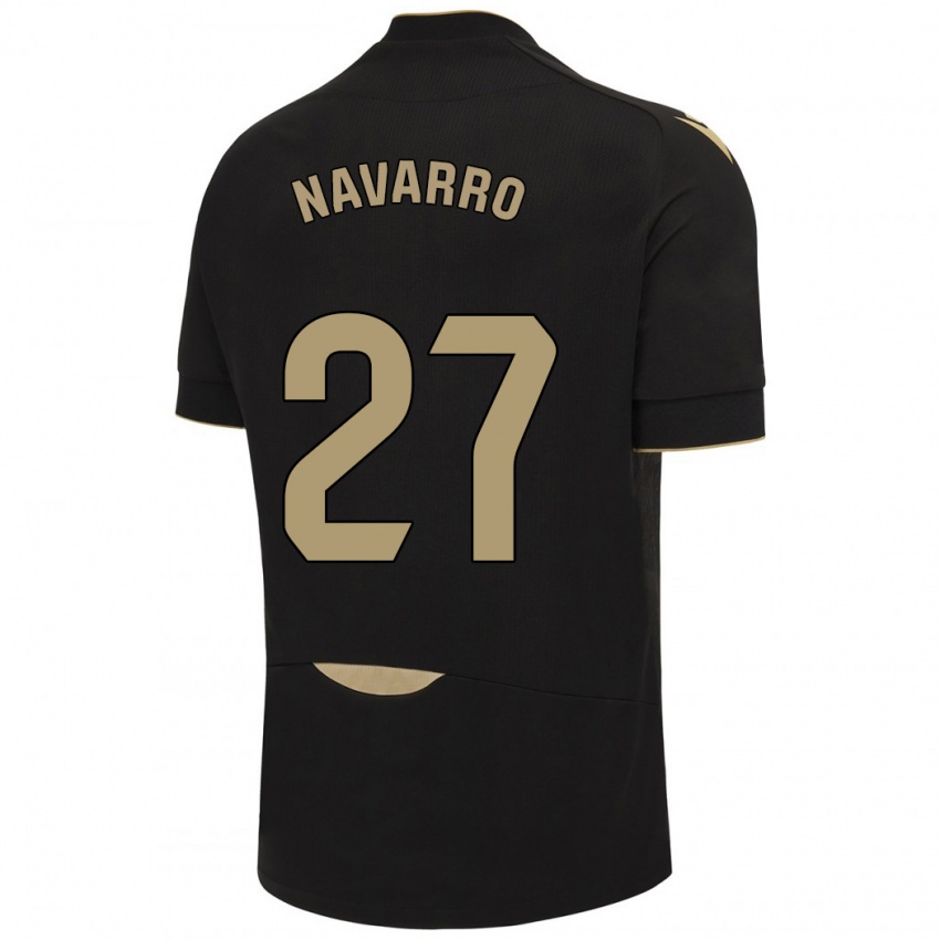 Bambino Maglia Robert Navarro #27 Nero Kit Gara Away 2023/24 Maglietta