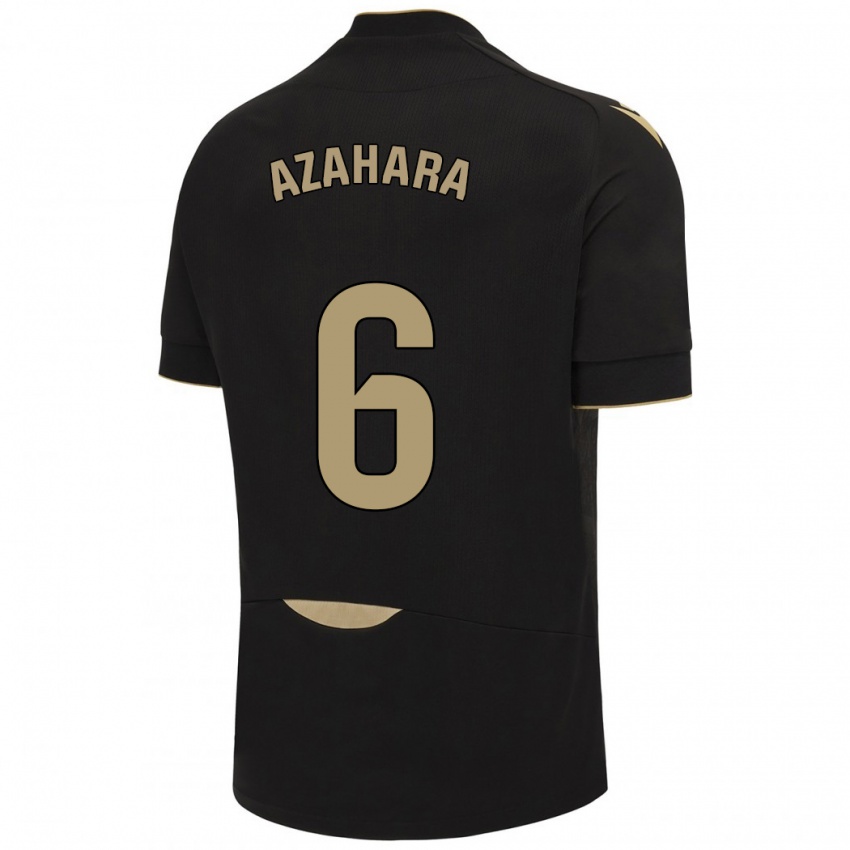 Bambino Maglia Azahara #6 Nero Kit Gara Away 2023/24 Maglietta