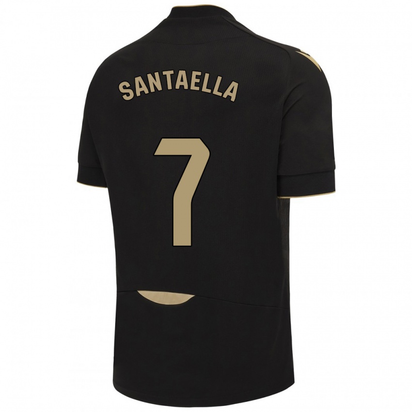 Bambino Maglia Natalia Santaella Picón #7 Nero Kit Gara Away 2023/24 Maglietta