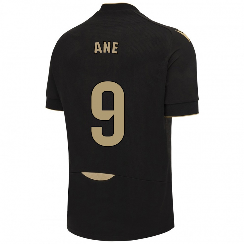 Bambino Maglia Ane López De Heredia Alcelay #9 Nero Kit Gara Away 2023/24 Maglietta