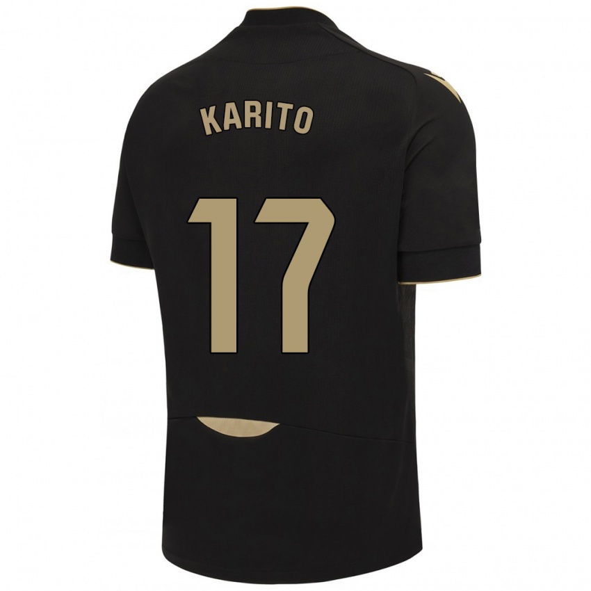 Bambino Maglia Carolina De Los Santos Mellado #17 Nero Kit Gara Away 2023/24 Maglietta