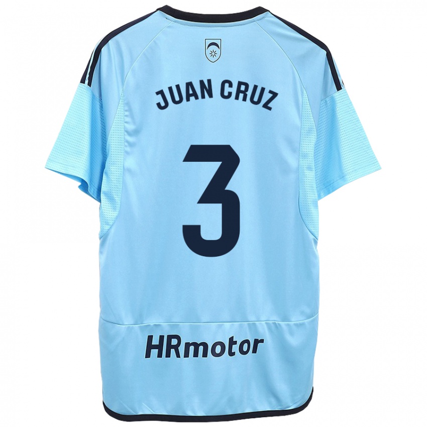 Bambino Maglia Juan Cruz #3 Blu Kit Gara Away 2023/24 Maglietta