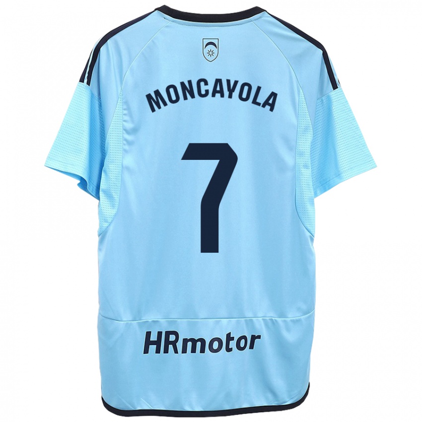 Bambino Maglia Jon Moncayola #7 Blu Kit Gara Away 2023/24 Maglietta