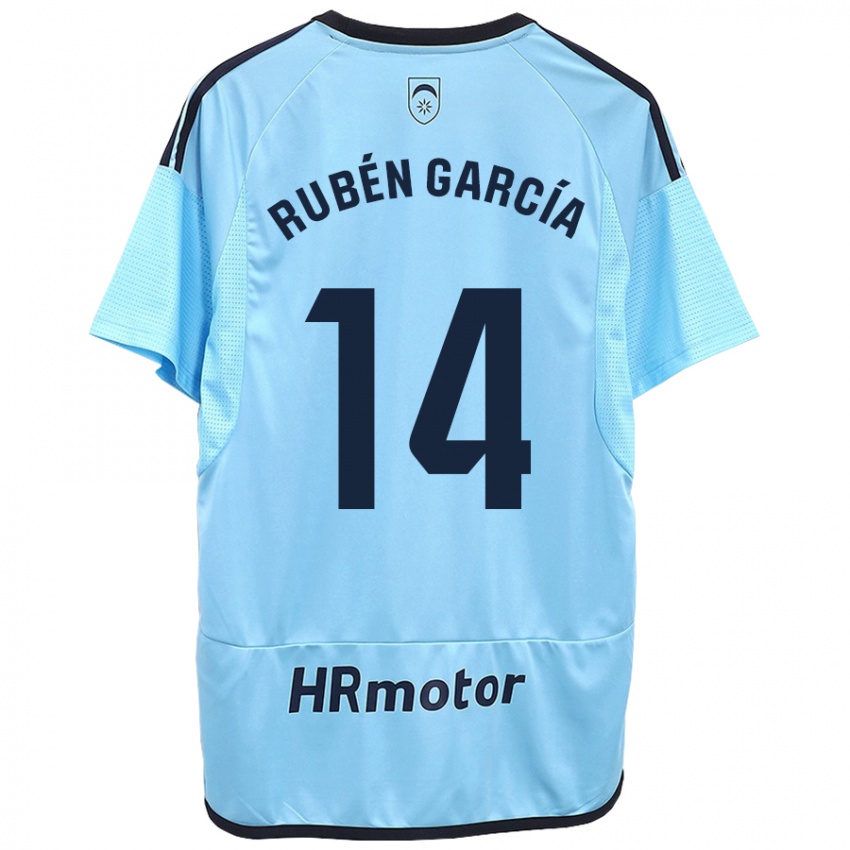 Bambino Maglia Rubén García #14 Blu Kit Gara Away 2023/24 Maglietta