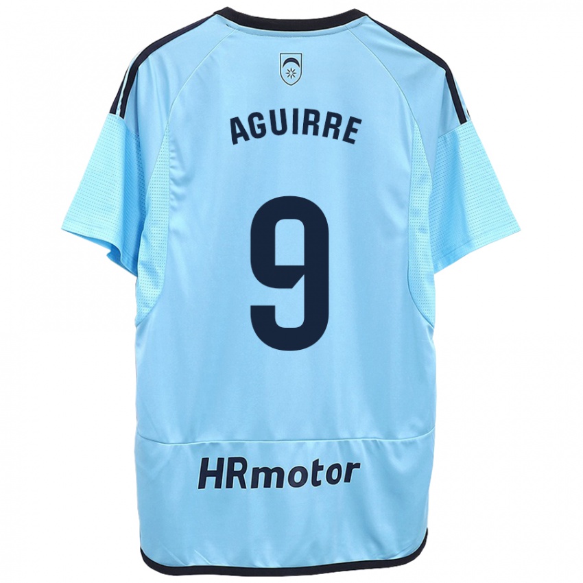 Bambino Maglia Jorge Aguirre #9 Blu Kit Gara Away 2023/24 Maglietta