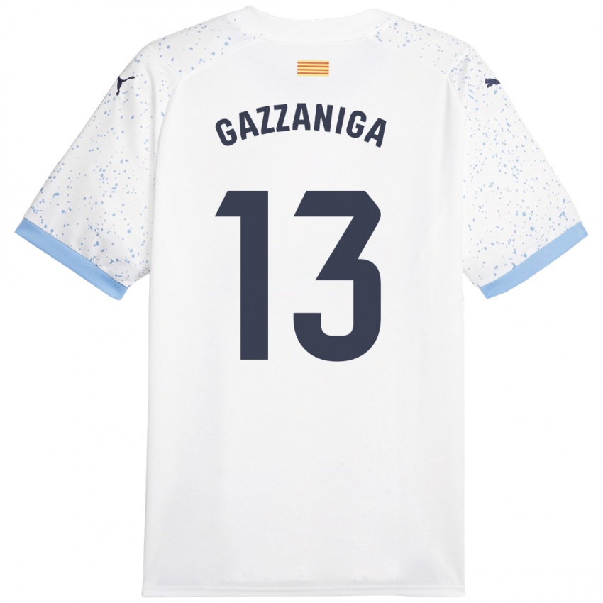 Bambino Maglia Paulo Gazzaniga #13 Bianco Kit Gara Away 2023/24 Maglietta