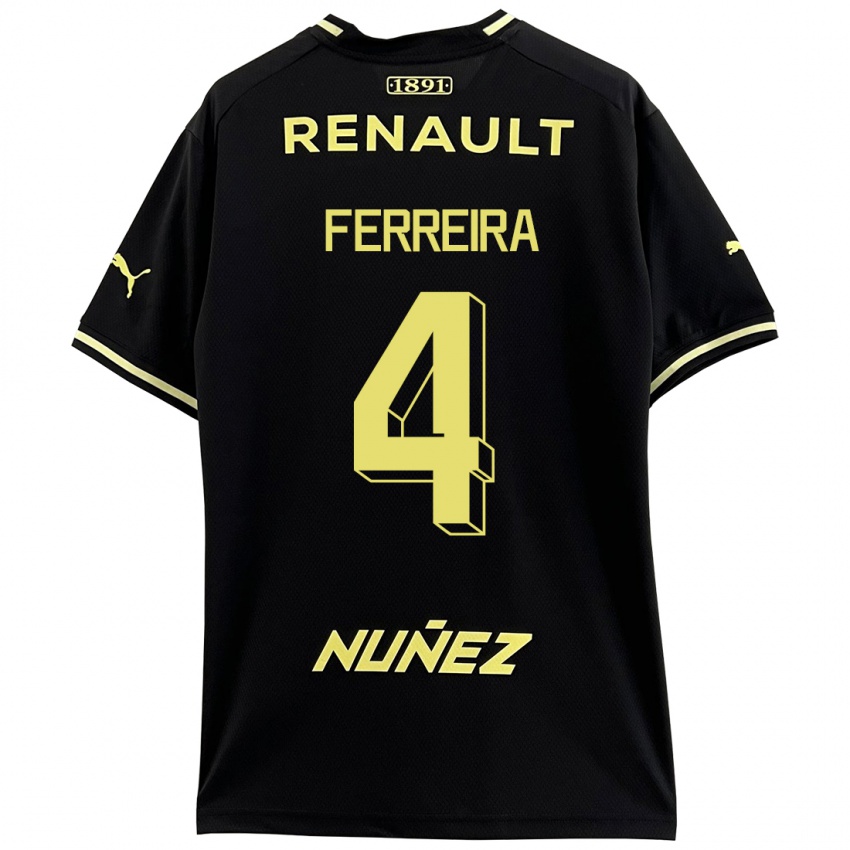 Bambino Maglia Joaquín Ferreira #4 Nero Kit Gara Away 2023/24 Maglietta