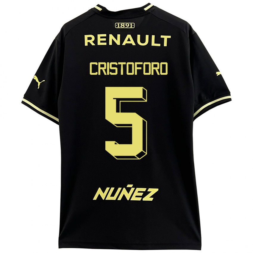 Bambino Maglia Sebastián Cristóforo #5 Nero Kit Gara Away 2023/24 Maglietta