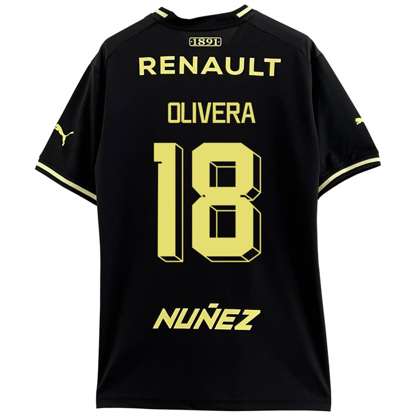 Bambino Maglia Maximiliano Olivera #18 Nero Kit Gara Away 2023/24 Maglietta